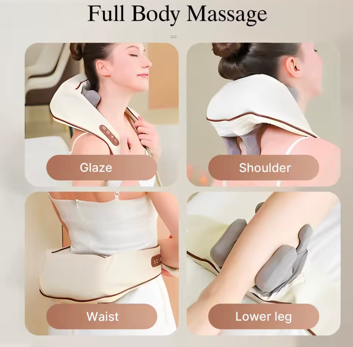 3 in 1 rechargeable heated Neck & Shoulder Massager