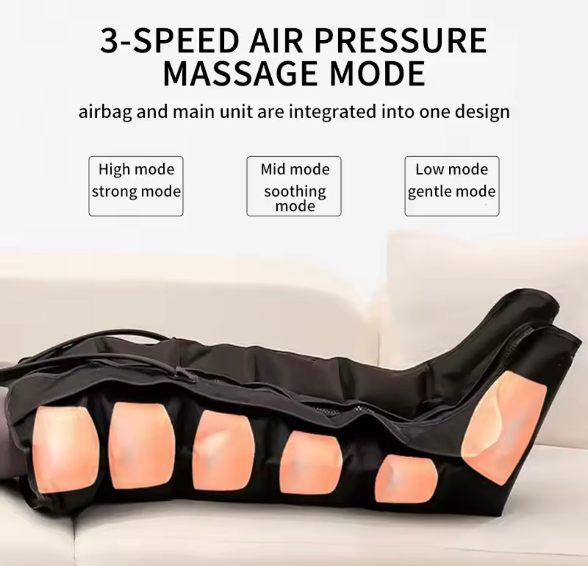 Air Pressure Leg Massager Foot Massage Boots Kneading Squeeze Deep Relaxation Calf With Remote Control