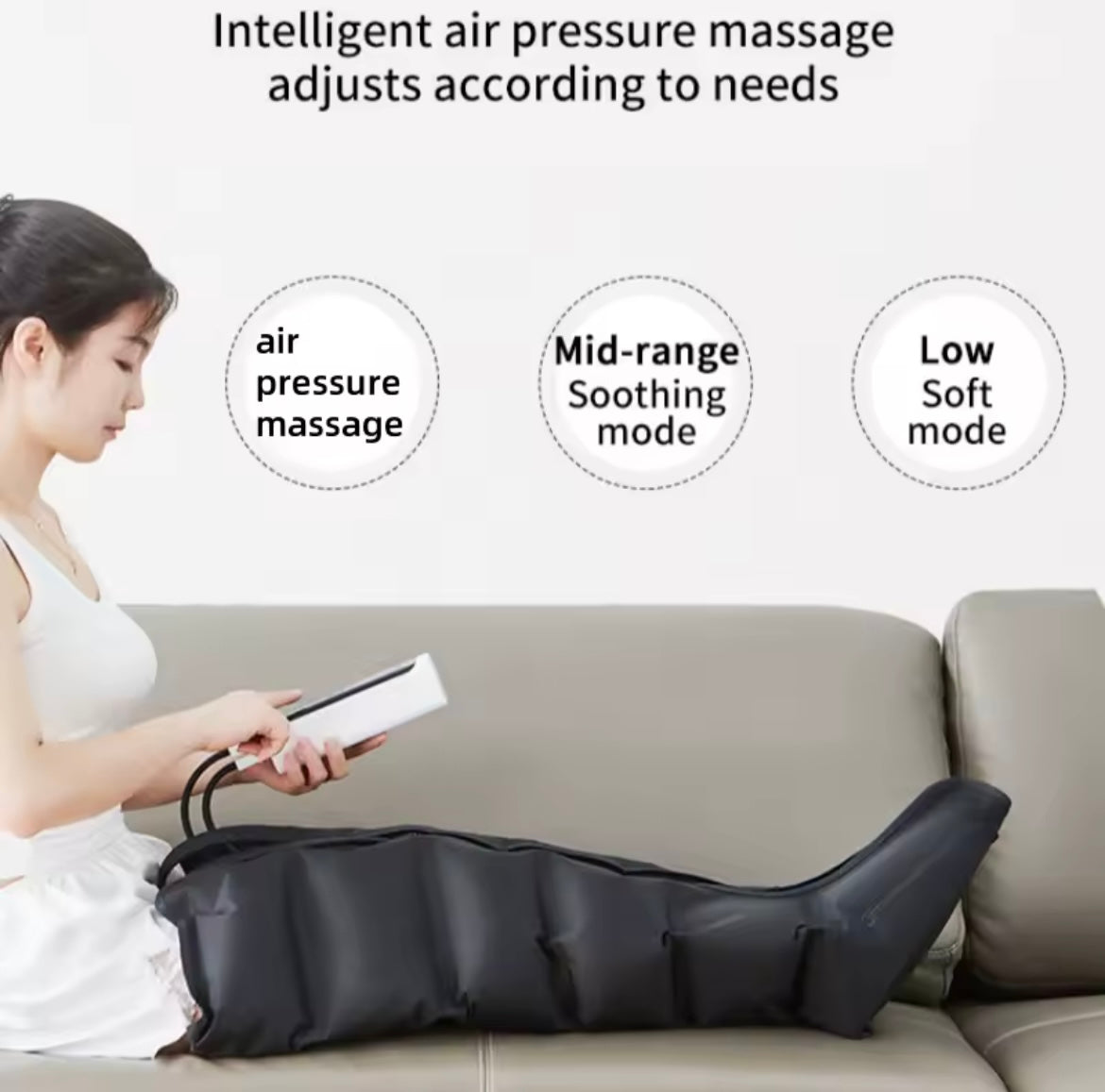 Air Pressure Leg Massager Foot Massage Boots Kneading Squeeze Deep Relaxation Calf With Remote Control